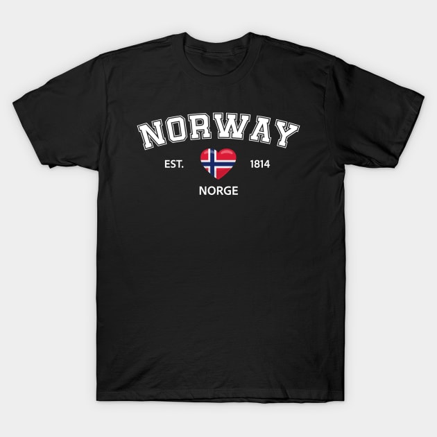 Norway T-Shirt by SunburstGeo